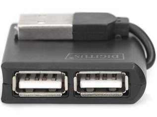 DIGITUS USB 2.0 4-Port Mini Hub, 4x USB 2.0 Port, Schwarz, DA-70217, 3.9 €, Marktplatz-Computer, Handys & Software in 1230 Liesing