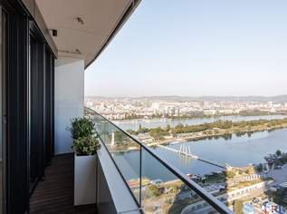 ATEMBERAUBENDER FERNBLICK RICHTUNG KAHLENBERG | Danube Flats | 25. Stock | Inkl. Küche | Erwerb als Anleger oder Eigennutzer möglich, 599900 €, Immobilien-Wohnungen in 1220 Donaustadt