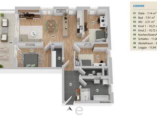 Schlüsselfertige 4-Zimmer-Neubau-Wohntraum mit großer Loggia & 2 TGP in Schleißheim, 0 €, Immobilien-Wohnungen in 4600 Schleißheim Schlüsselfertige 4-Zimmer-Neubau-Wohntraum mit großer Loggia & 2 TGP in Schleißheim, 0 €, Immobilien-Wohnungen in 4600 Schleißheim