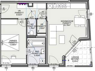 Privat & provisionsfrei: 2-Zimmer-Neubau nahe U4/ U6 mit Küche und Garagenplatz