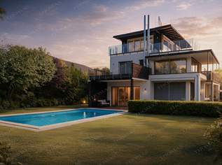 Traumhafte Villa mit Pool, Garten & Weitblick in Brunn am Gebirge, 2700000 €, Immobilien-Häuser in 2345 Brunn am Gebirge