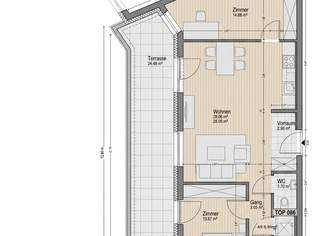 Penthouse-Feeling I Große Terrasse im obersten Stock I 3-Zimmer-Wohnung, 1020.59 €, Immobilien-Wohnungen in 8020 