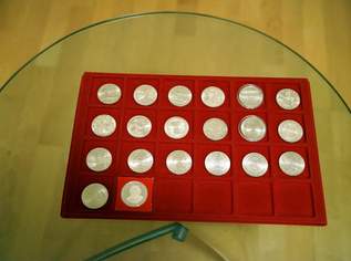 Komplett-Set: 20 Silbermünzen zu 50 Schilling (1959 bis1978)  