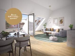 Nachhaltiges Wohnen beim Yppenplatz - Großzügige Dachgeschosswohnung - 3-Zimmer-Wohntraum, 690100 €, Immobilien-Wohnungen in 1170 Hernals