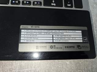 Notebook Acer Aspire V3-551G Notebook Acer Aspire V3-551G