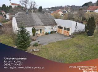Großzügige Liegenschaft mit Wohnhaus, Halle und 2.427 m² Grund in Litzelsdorf, 170000 €, Immobilien-Häuser in 7532 Litzelsdorf