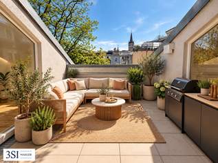 Sonnige Dachterrasse, Hohe Räume, Smarte Raumaufteilung – Elegante Dachgeschosswohnung im 3. Bezirk, 529000 €, Immobilien-Wohnungen in 1030 Landstraße Sonnige Dachterrasse, Hohe Räume, Smarte Raumaufteilung – Elegante Dachgeschosswohnung im 3. Bezirk, 529000 €, Immobilien-Wohnungen in 1030 Landstraße