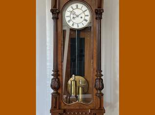 Wiener Regulator um 1900, 2-Gewichte, funktionsfähig, Halb-/ Stundenschlag auf Gong