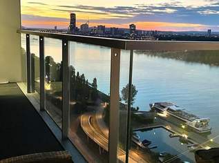 ✨ Exklusive Marina Tower | Hochgeschoss 3-Zimmer Wohnung mit direktem Donau-Blick | Voll möbliert | Befristet vermietet bis 31.07.2028 | Top Investment oder Eigennutzung ++++, 800000 €, Immobilien-Wohnungen in 1020 Leopoldstadt