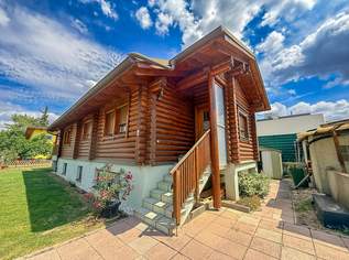 Chalet-Feeling mitten in Donaufeld - Naturstamm-Blockhaus mit Sauna, Kamin und Garten, 549000 €, Immobilien-Häuser in 1210 Floridsdorf Chalet-Feeling mitten in Donaufeld - Naturstamm-Blockhaus mit Sauna, Kamin und Garten, 549000 €, Immobilien-Häuser in 1210 Floridsdorf