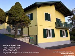 Einfamilienhaus mit Panoramablick & großem Garten in absoluter Ruhelage von Pöllau, 1500 €, Immobilien-Häuser in 8225 Unterneuberg