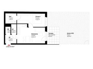 2-Zimmer-Gartenwohnung inkl hochwertiger Markenküche mit Geschirrspüler und Mikrowelle und Kellerabteil / ALF44 Top 2-05, 979 €, Immobilien-Wohnungen in 1220 Donaustadt