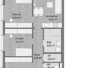 LEBEN in der STADT - 78m² Wfl mit 6m² Terrasse im 2.OG - Provisionsfrei !! - BAUAKTION -8,5%, 429098 €, Immobilien-Wohnungen in 8010 