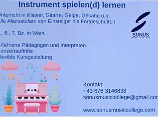 Musikunterricht, 50 €, Marktplatz-Musik & Musikinstrumente in 1060 Mariahilf