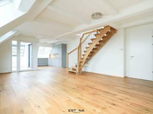 Offen gestatalltete Dachgeschoss-Maisonette mit Wintergarten und Terrasse | Erstbezug, 689000 €, Immobilien-Wohnungen in 1100 Favoriten