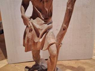 Christopherus aus Holz geschnitzt, 215 €, Marktplatz-Antiquitäten, Sammlerobjekte & Kunst in 1130 Hietzing