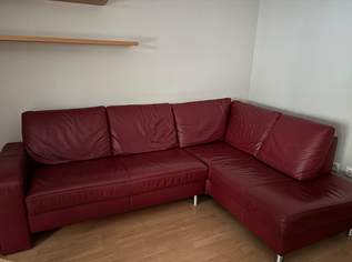 Ledersofa rot mit Bettkasten Ledersofa rot mit Bettkasten