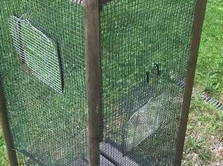 Voliere, grosser Käfig, Vogel-Voliere - wurde nur als Decor verwendet!