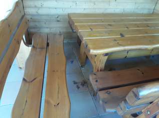 7'teilige Gartengarnitur aus Vollholz