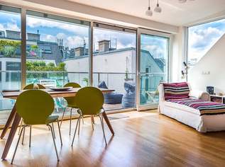 Rarität: Hochwertige 2 Zimmer Dachgeschoßwohnung mit Terrasse in Hofruhelage, 1350 €, Immobilien-Wohnungen in 1040 Wieden