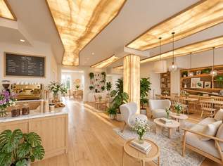 Coffee, Brunch & mehr: Vielfältig nutzbare Gastrofläche nebst Hauptplatz mit großem Lagerbereich | Sofort anmietbar, 1733.34 €, Immobilien-Gewerbeobjekte in Niederösterreich