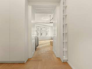 Altbauwohnung mit Klimatisierung und maßgefertigtem Interieur, 545900 €, Immobilien-Wohnungen in 1050 Margareten