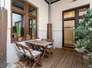 NEUER PREIS | Vollmöblierte Citywohnung | Komplett hofseitig mit Terrasse | Ideal auch als Pied-a-terre | Nähe Schlossquadrat, 269000 €, Immobilien-Wohnungen in 1050 Margareten