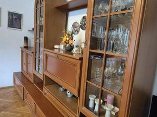 Wandverbau mit Bar und Glassvitrinen Wandverbau mit Bar und Glassvitrinen