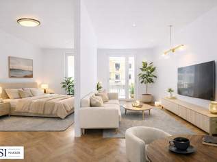 Residieren zwischen Donau und Prater - Eine lichtdurchflutete 2-Zimmer-Wohnung zum Verlieben, 407000 €, Immobilien-Wohnungen in 1020 Leopoldstadt
