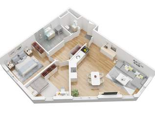 Toppreis! Sehr gut aufgeteilte 2 1/2 Zimmerwohnung mit 69,32 m² WFL (Top 11), 299000 €, Immobilien-Wohnungen in 1210 Floridsdorf