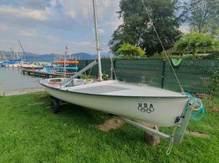 470er Mackay, Jolle segelfertig mit Slipwagen + Trailer, 1700 €, Auto & Fahrrad-Boote in 4864 Attersee am Attersee