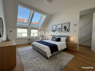 BEIM DONAUUFER: Lichtdurchflutete, klimatisierte Dachgeschoßwohnung mit Dachterrassen über den Dächern von Wien, 749100 €, Immobilien-Wohnungen in 1210 Floridsdorf