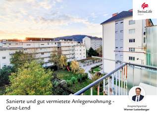 Sanierte und gut vermietete Anlegerwohnung - Graz-Lend, 149000 €, Immobilien-Wohnungen in 8020 Sanierte und gut vermietete Anlegerwohnung - Graz-Lend, 149000 €, Immobilien-Wohnungen in 8020
