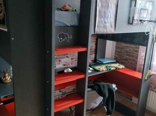 Hochbett mit Gametisch,Ledbeleuchtung mit neue Matraze