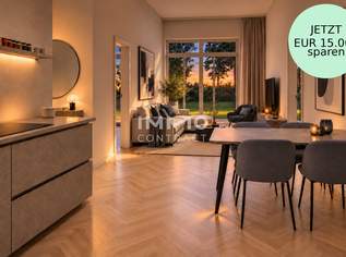 NEW: Garten-Traum mit Top-Ausstattung und Gäste-Lounge, Eventküche, Gemeinschaftsterrasse usw., 574000 €, Immobilien-Wohnungen in 1230 Liesing
