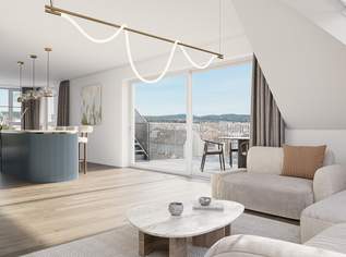 Sky Living - 4 Zimmer im Dachgeschoss mit exklusiver Terrasse: U6 Burggasse, 1024000 €, Immobilien-Wohnungen in 1160 Ottakring