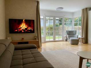 Großer Eigengarten: 4-Zimmer-Wohnung mit Saunahäuschen, 2690.7 €, Immobilien-Wohnungen in 1190 Döbling