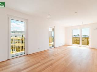 Sie werden es lieben – durchdachte Grundrisse mit Freiflächen im Grünen – Niedrig-Energie-Standard, 411700 €, Immobilien-Wohnungen in 1210 Floridsdorf