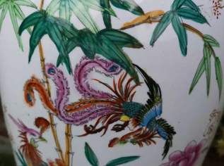 Porzellan Vase chinesischen Stil mit pastellfarbenen Email-handgemalt in Keramik Höhe 60 cm Porzellan Vase chinesischen Stil mit pastellfarbenen Email-handgemalt in Keramik Höhe 60 cm
