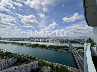 ERSTBEZUG: Elegant möbliertes Studio mit Cityblick: Doorman, Gym, Spa, Pool, Lounges - Internet inkl, 1586.7 €, Immobilien-Wohnungen in 1220 Donaustadt