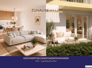 Zuhause IM LEO | Schöne 3 Zimmer Gartenwohnung mit Terrasse | Tiefgarage im Gebäude | Hauptstraße | Sommer 2029 - Top 4, 422021 €, Immobilien-Wohnungen in 2333 Gemeinde Leopoldsdorf