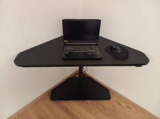 Eck-Schreibtisch schwarz höhenverstellbar