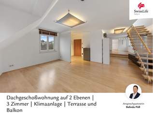 Dachgeschoßwohnung auf 2 Ebenen | 3 Zimmer | Klimaanlage | Terrasse und Balkon, 2238 €, Immobilien-Wohnungen in 1180 Währing