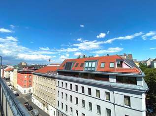 3 Zimmer DG-Eckwohnung + Traumterrasse mit ca. 28 m² - toller Fernblick - nähe Amalienbad, 1540 €, Immobilien-Wohnungen in 1100 Favoriten