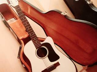 12-saitige WASHBURN elektro-akustik Gitarre, weiß, zu verkaufen