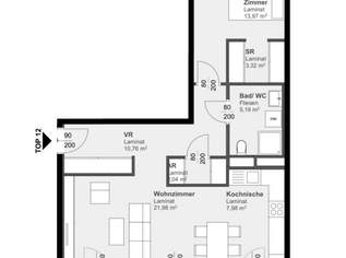 Moderne 2-Zimmerwohnung mit großer Loggia in sehr guter Lage!, 748.36 €, Immobilien-Wohnungen in 8020 