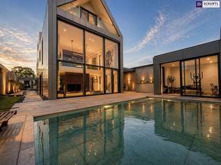 Architektur. Privatsphäre. Perfektion. Luxuriöse Architekten-Villa mit einzigartigem Magic Pool und Premium-Ausstattung!, 1350000 €, Immobilien-Häuser in 2320 Schwechat