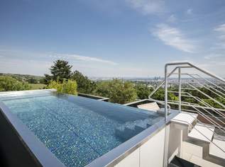 LUXUS PENTHOUSE IN GRINZING MIT UNVERGLEICHLICHEM BLICK AUF WIEN, GROSSZÜGIGEN TERRASSEN UND SWIMMINGPOOL., 6900000 €, Immobilien-Wohnungen in 1190 Döbling