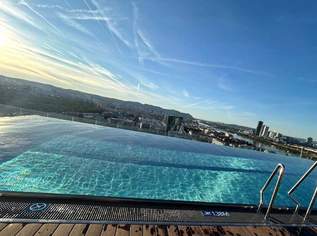 ERSTBEZUG 3 ZIMMER WOHNUNG IM "GRÜNBLICK" VIERTEL ZWEI + TRAUMTERRASSE MIT ca. 64 m² + NUTZUNG INFINITY-AUSSENPOOL, GYM & SAUNA, 2930 €, Immobilien-Wohnungen in 1020 Leopoldstadt