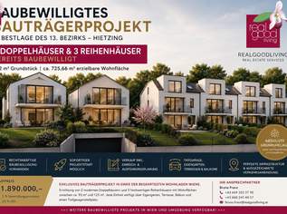 BAUBEWILLIGTES BAUTRÄGERPROJEKT IN TOPLAGE VON HIETZING – 2 DOPPELHÄUSER & 3 REIHENHÄUSER BEREITS GENEHMIGT, 1890000 €, Immobilien-Grund und Boden in 1130 Hietzing